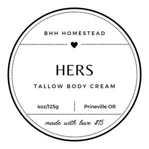 Hers Tallow Body Cream - White